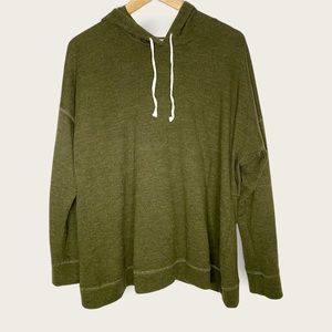 Vanity XL green long sleeve hooded shirt